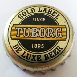 TUBORG GOLD LABEL DE LUXE BEER SINCE 1895