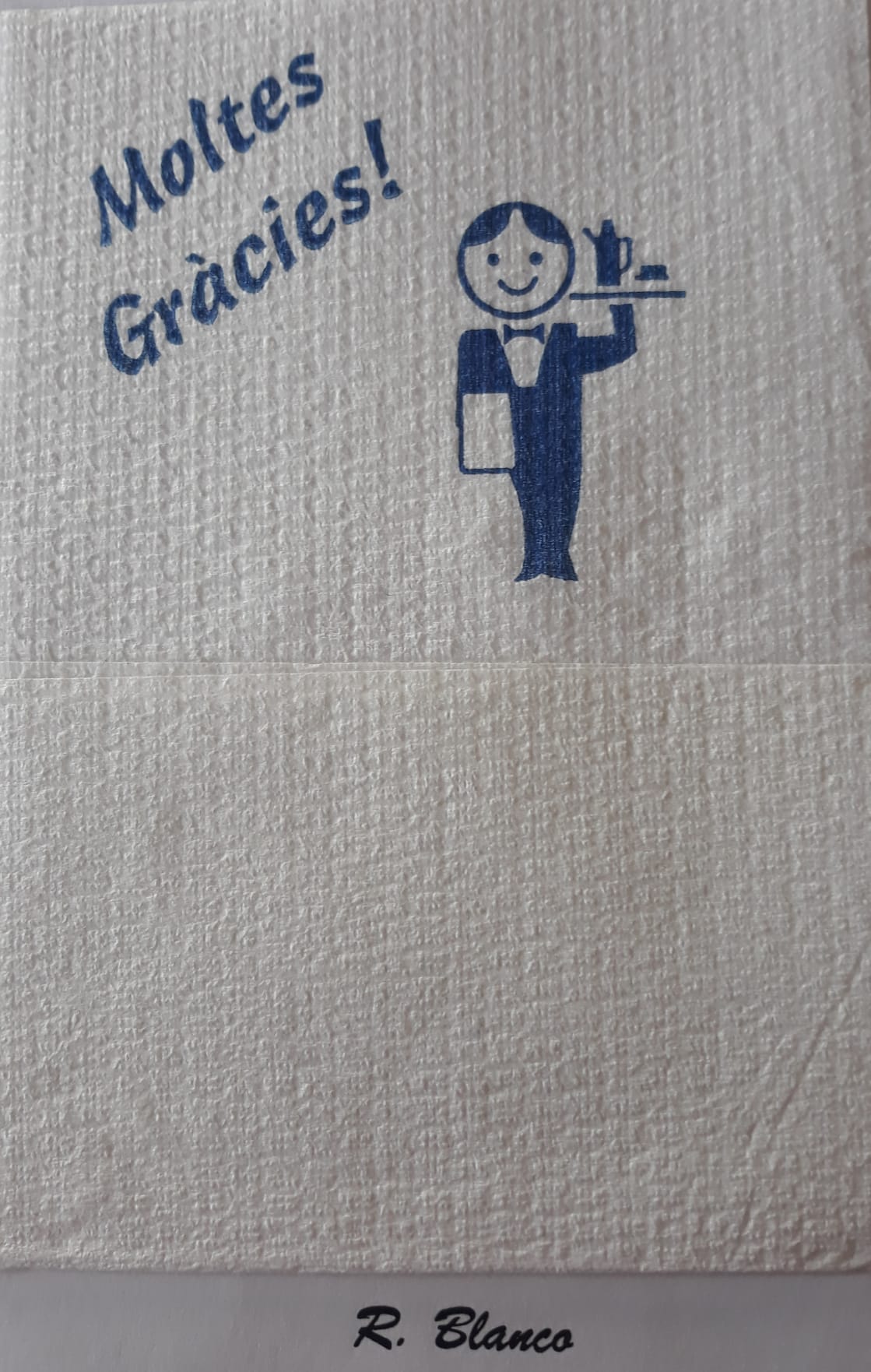 DIBUJO CAMARERO MOLTES GRACIES