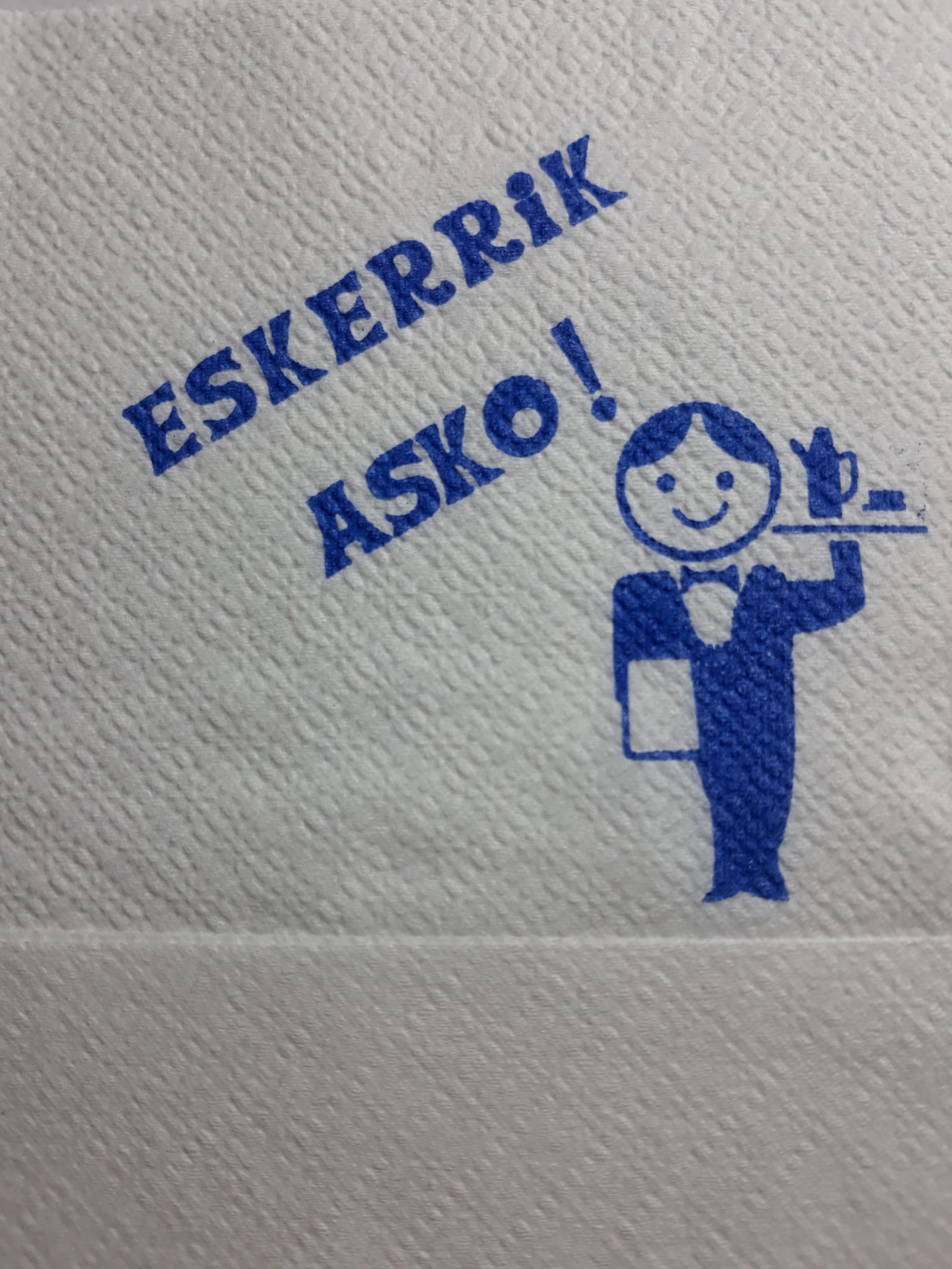 DIBUJO CAMARERO ESKERRIK ASKO