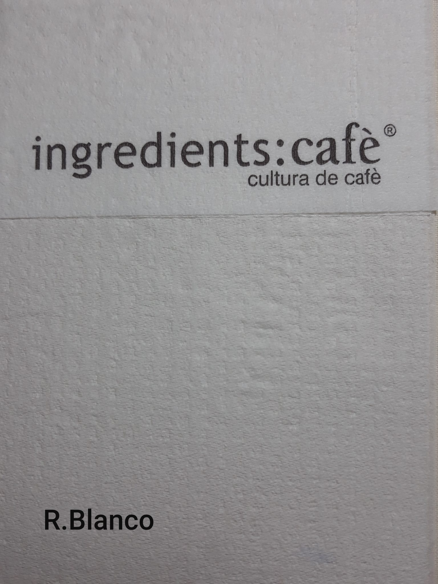INGREDIENTS CAFE