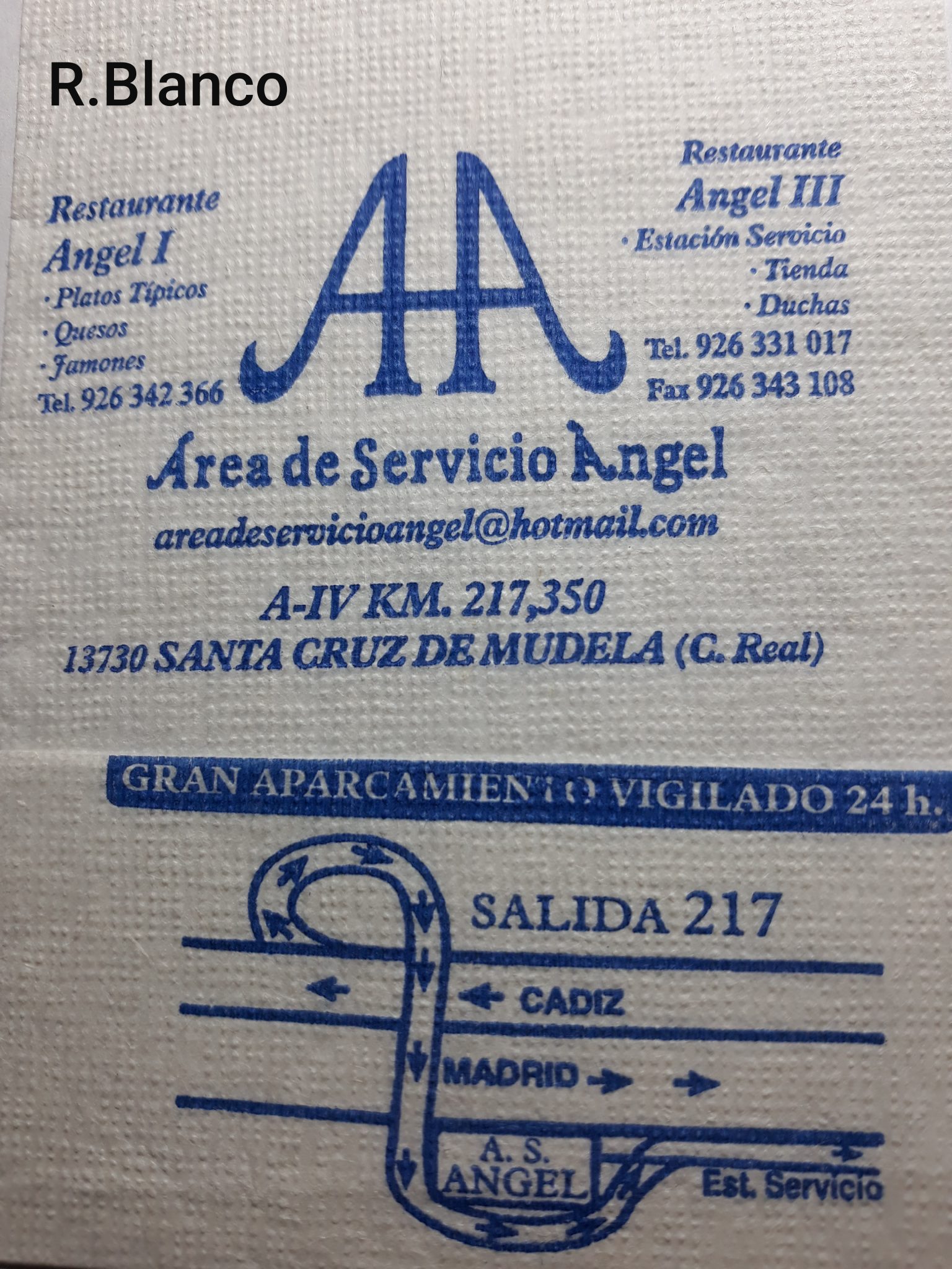 AREA DE SERVICIO ANGEL (SANTA CRUZ DE MUDELA)