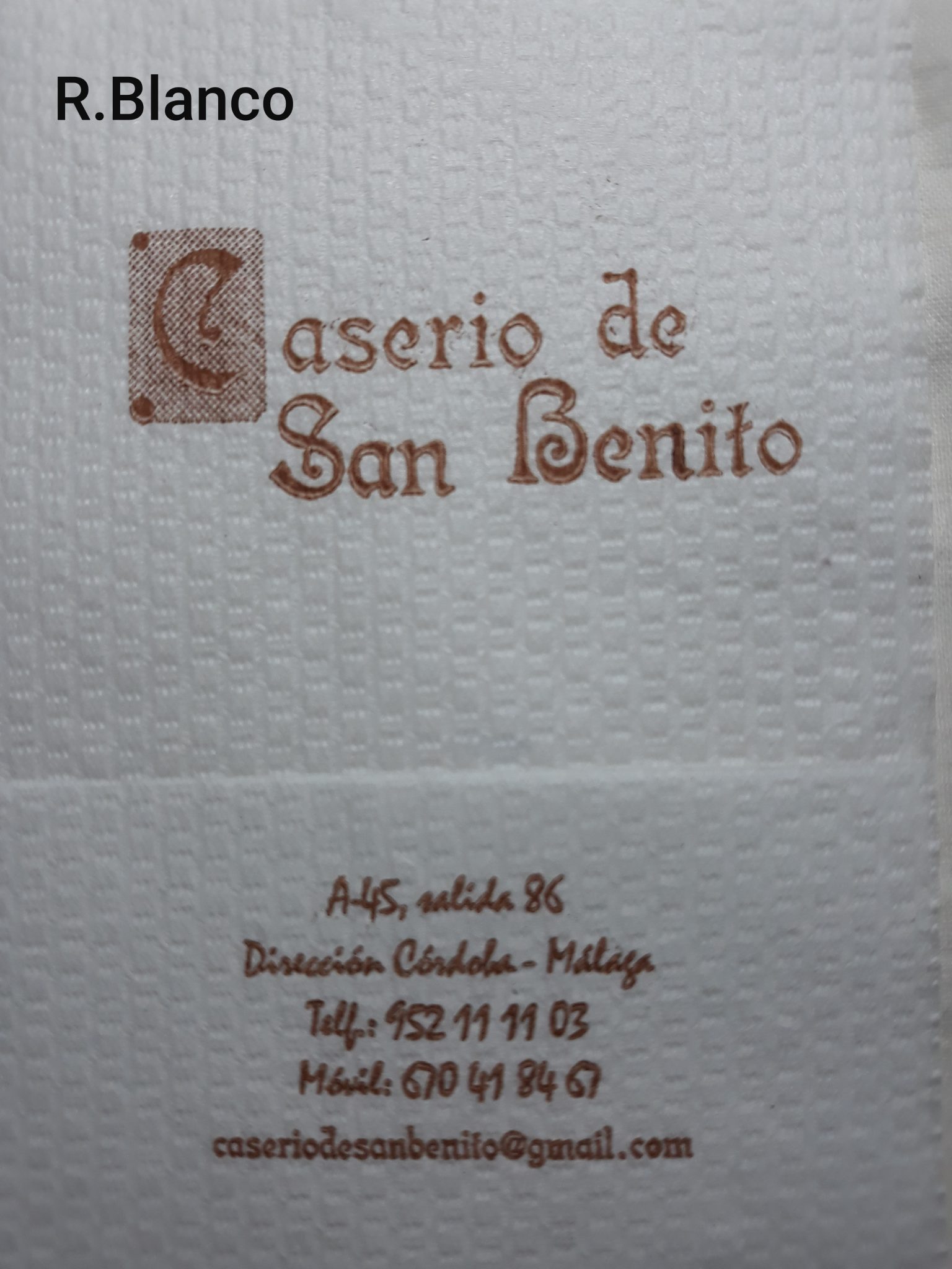 CASERIO DE SAN BENITO