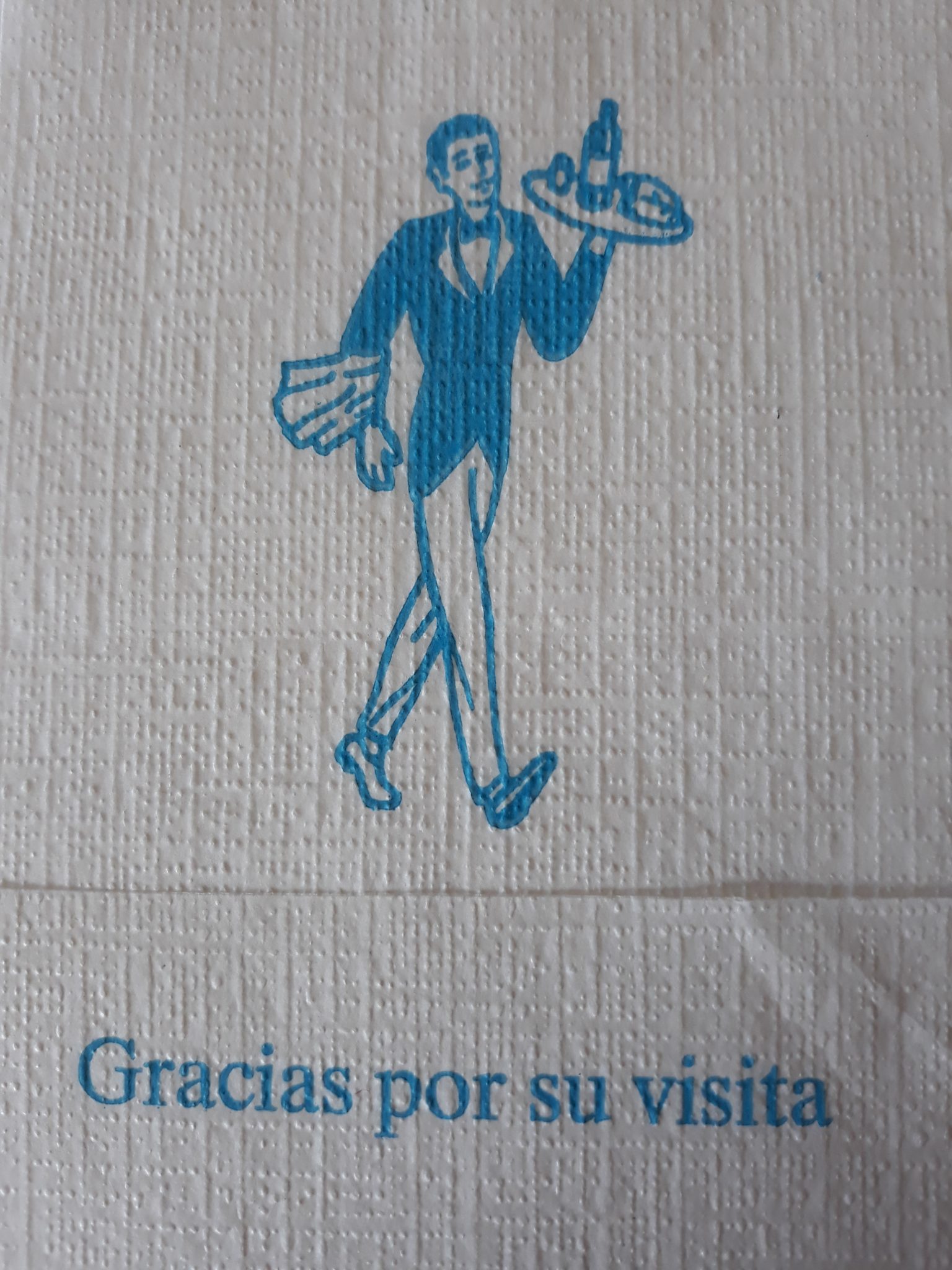 DIBUJO CAMARERO CON BANDEJA