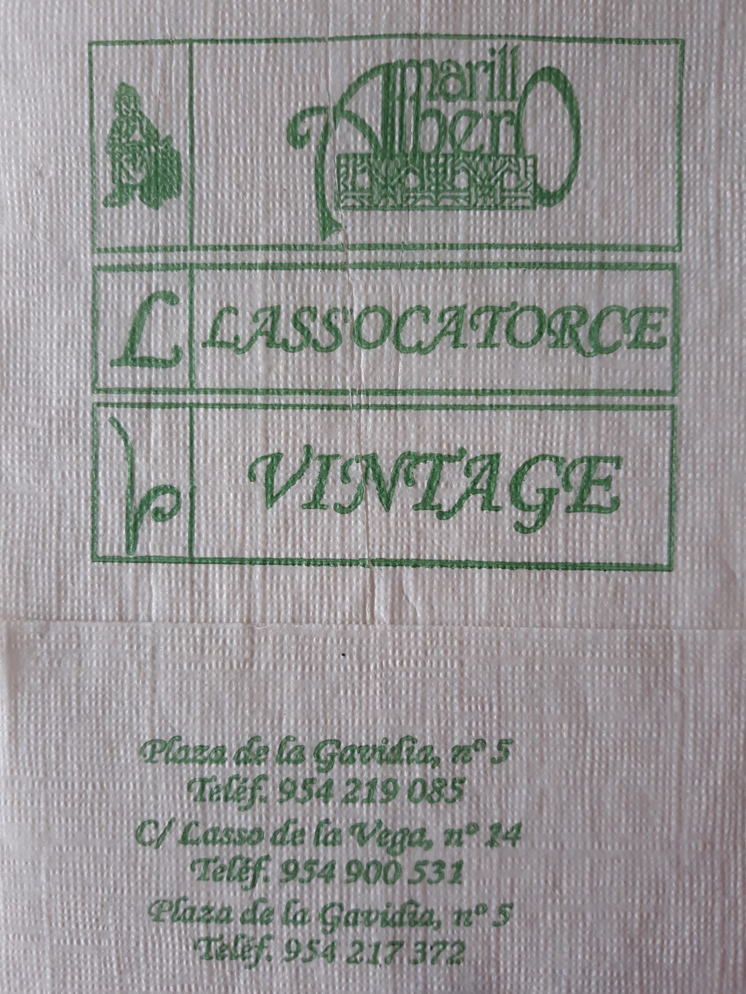 ALBERO LASSOCATORCE VINTAGE