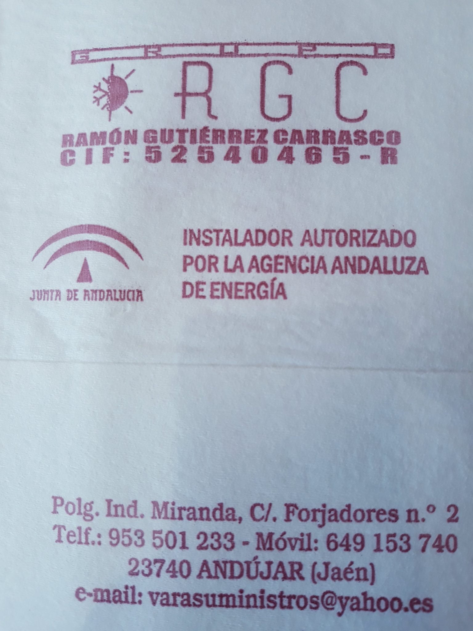RGC RAMON GUTIERREZ CARRASCO (ANDUJAR)