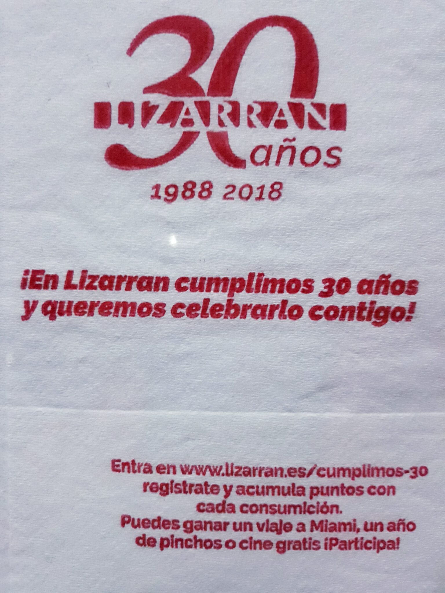 LIZARRAN 30 ANOS