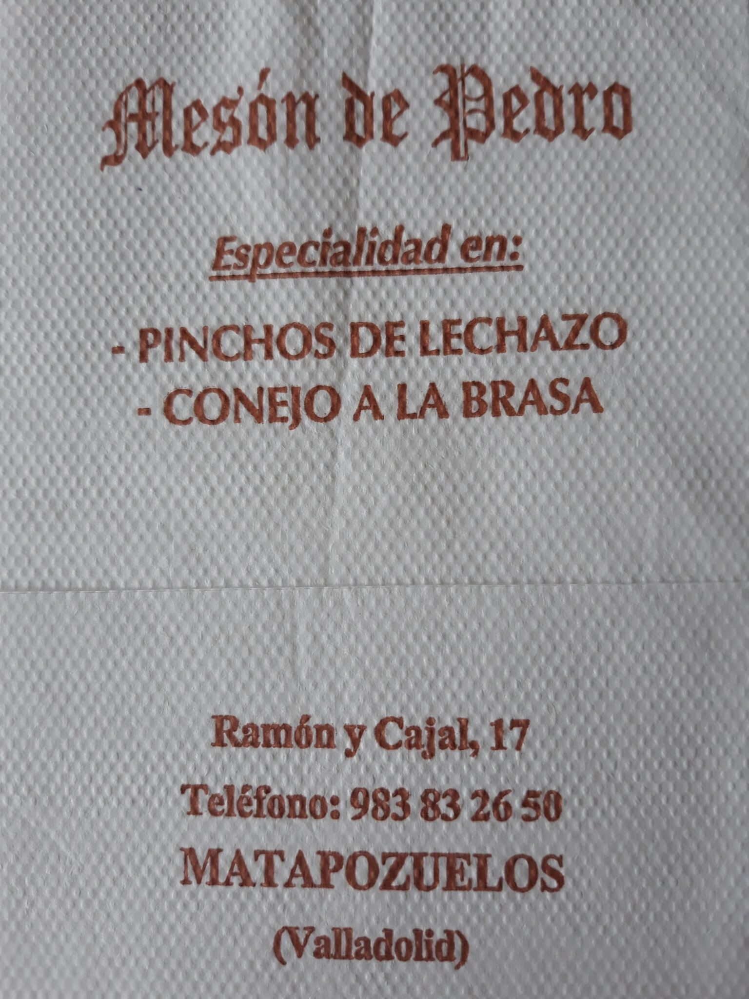 MESON DE PEDRO (MATAPOZUELOS)