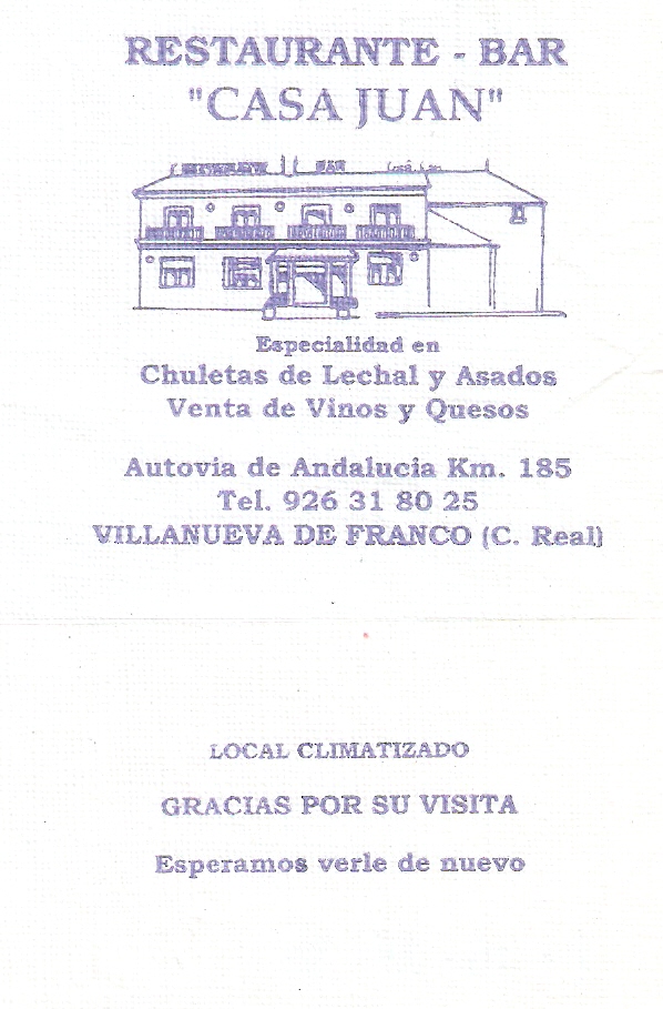 CASA JUAN (VILLANUEVA DE FRANCO)