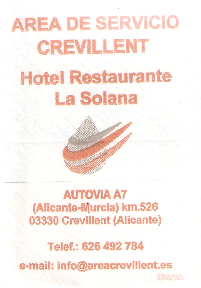 AREA DE SERVICIO CREVILLENT LA SOLANA (CREVILLENT)