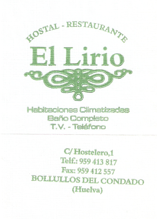 EL LIRIO (BOLLULLOS DEL CONDADO)