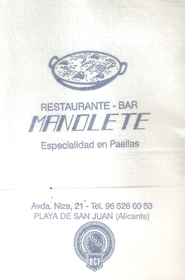 MANOLETE (PLAYA DE SAN JUAN )