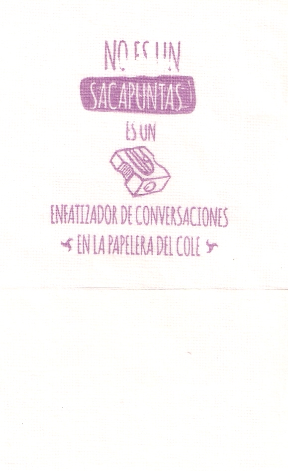 NO ES UN SACAPUNTAS ES UN ENFATIZDOR DE CONVERSACIONES EN LA PAPELERA DEL COLE