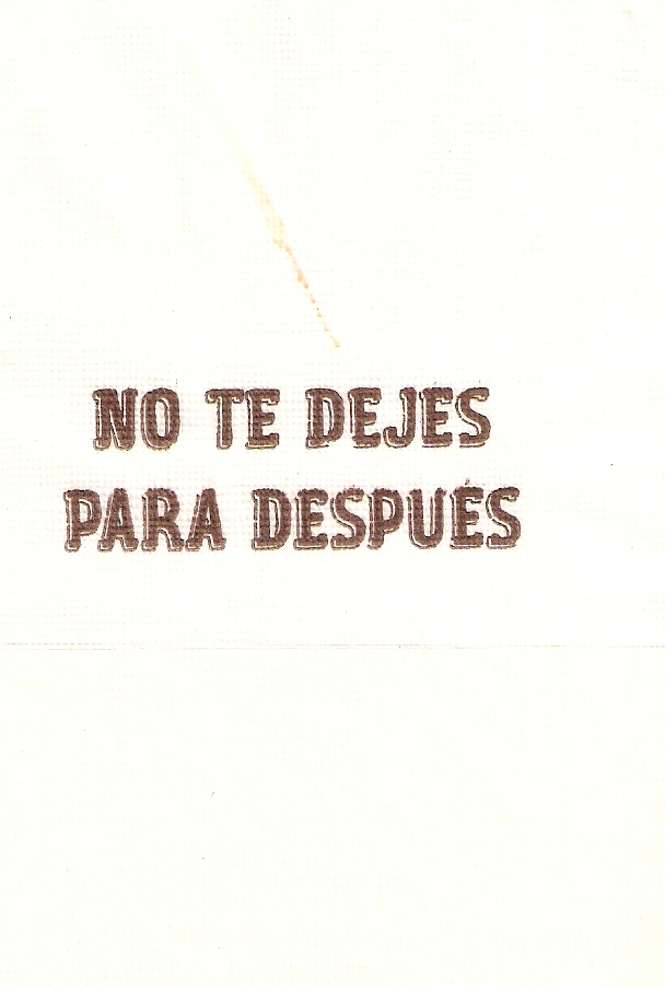 NO TE DEJES PARA DESPUES